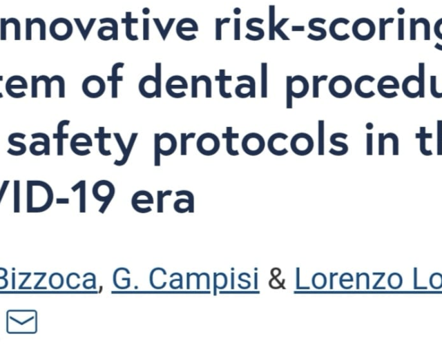 An innovative risk-scoring system of dental procedures and safety protocols in the COVID-19 era